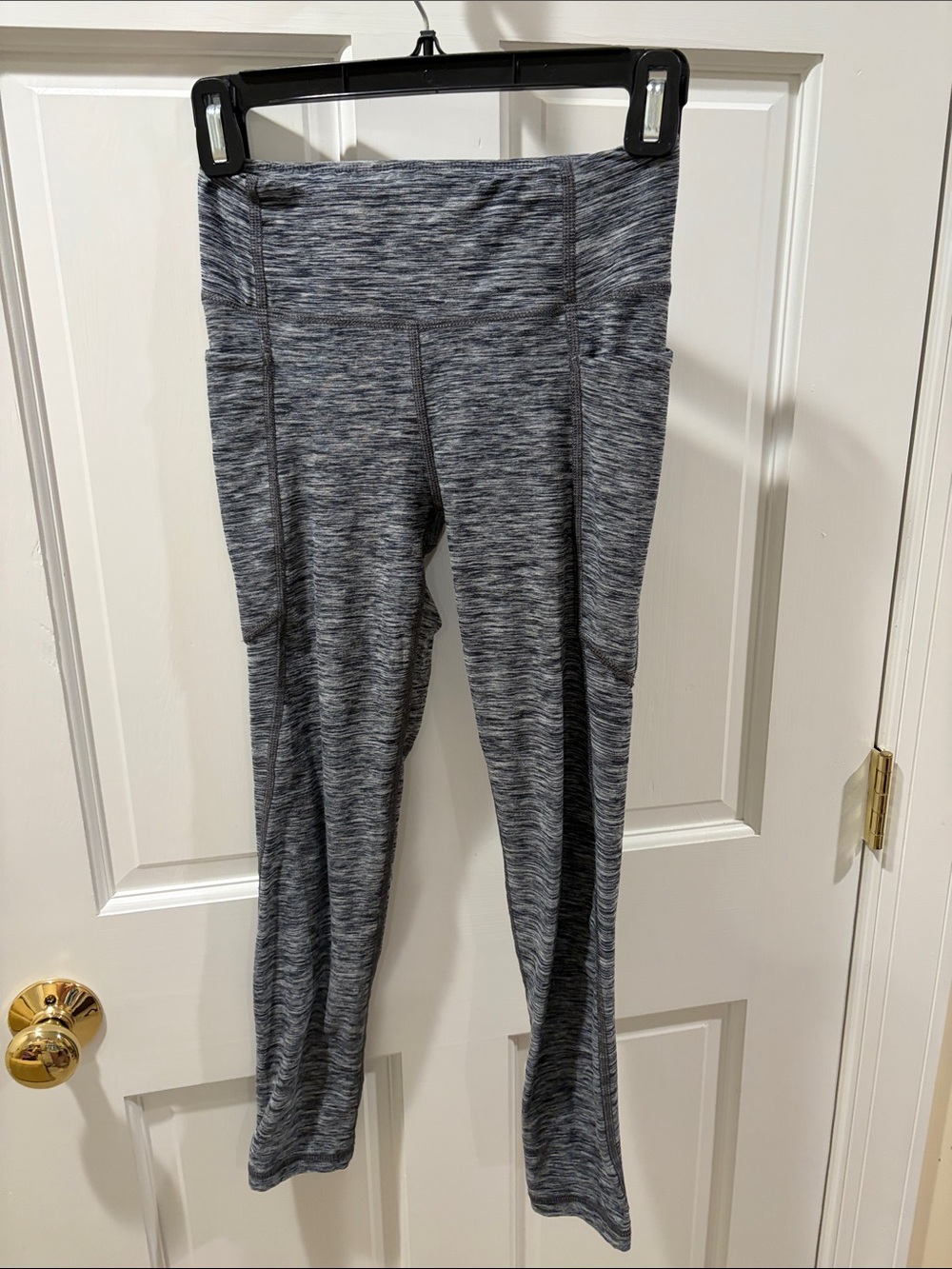 Hanna Andersson Gray Space-Dye Leggings with Side Pockets